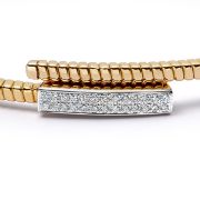 Tubogas Slim Diamond Bar Bracelet 18ct Yellow Gold