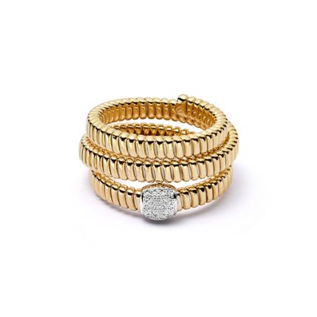 Tugogas Pebble Diamond Ring 18ct Yellow Gold