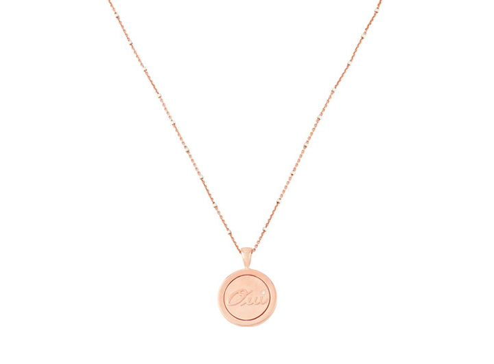 Twisting Oui Non Necklace Rose Gold