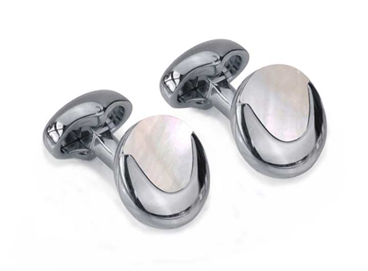 Ying Yang Cufflinks Mother of Pearl